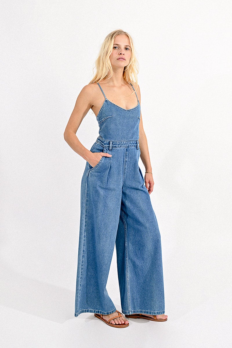 Dzianis Plunge Draped Jumpsuit main image 1